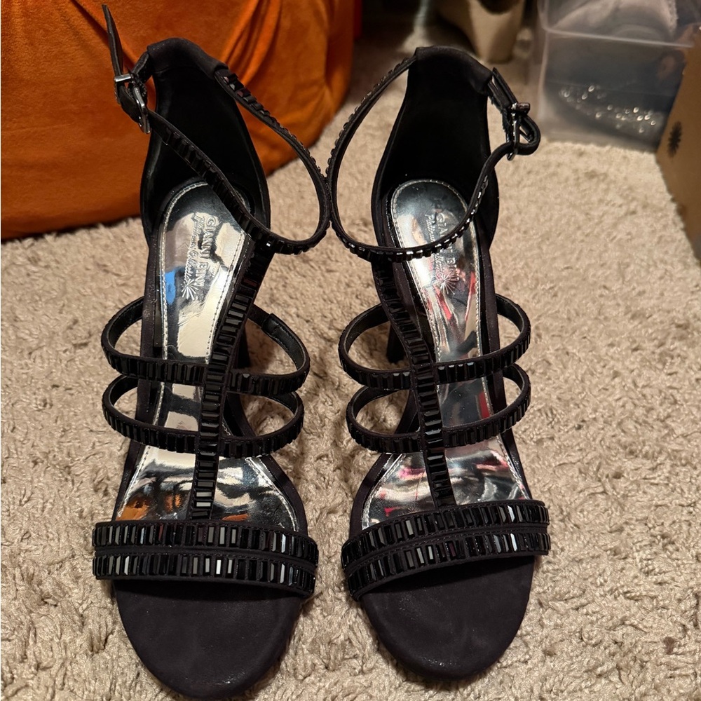 Gianni Bini Black Strappy Heels